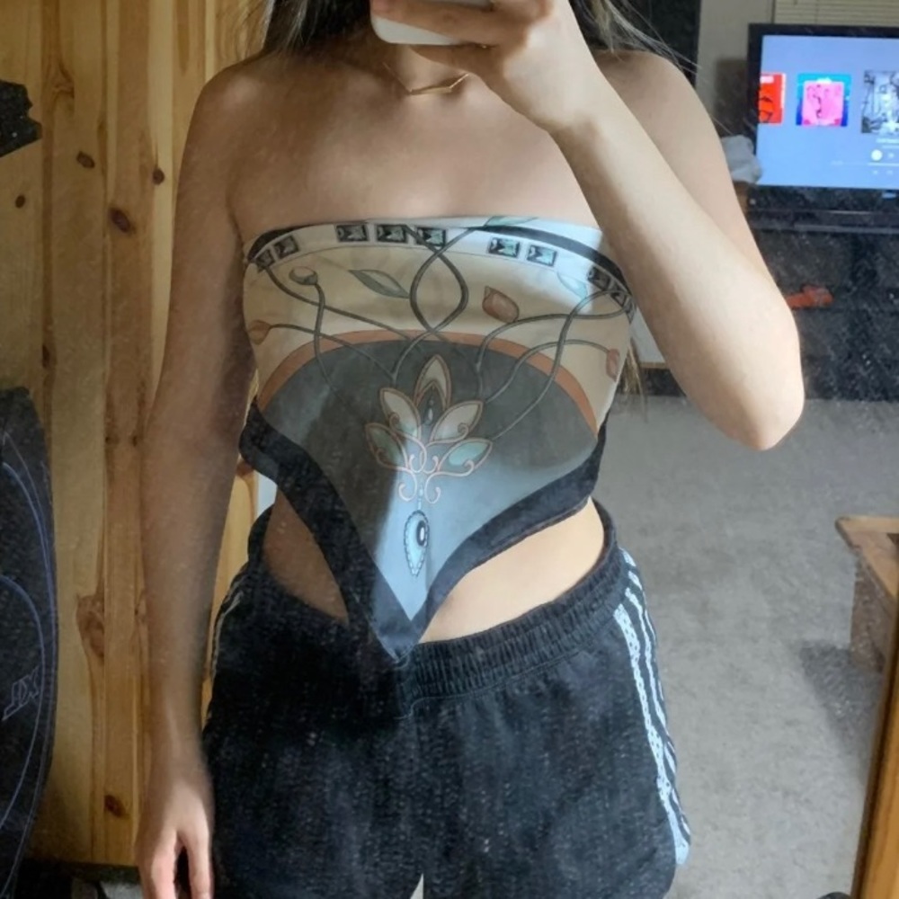 vintage scarf top